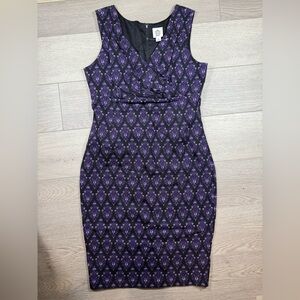 Disney Parks Dress Shop Haunted Mansion Wallpaper Midi Dress Womens large